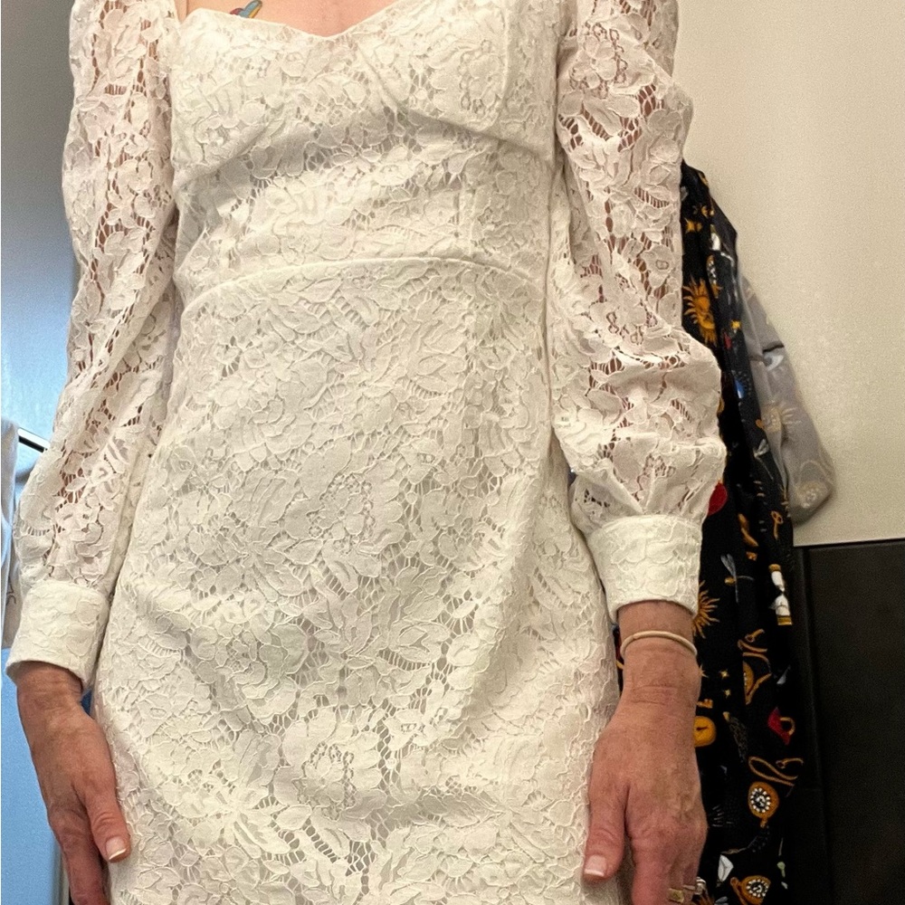 Elegant White Lace Dress